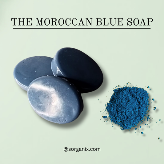 The Moroccan Soap | Blue Bleaching & Detanning Soap | 60g.