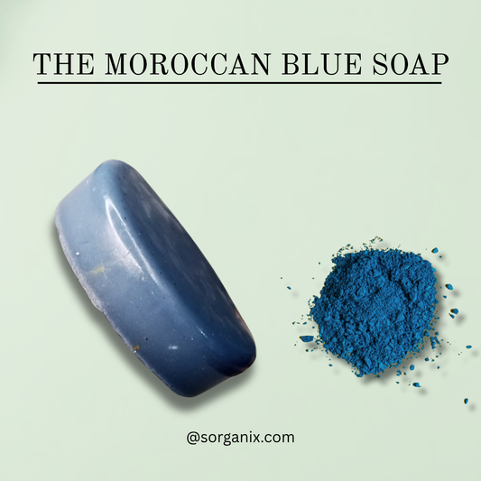 The Moroccan Soap | Blue Bleaching & Detanning Soap | 60g.