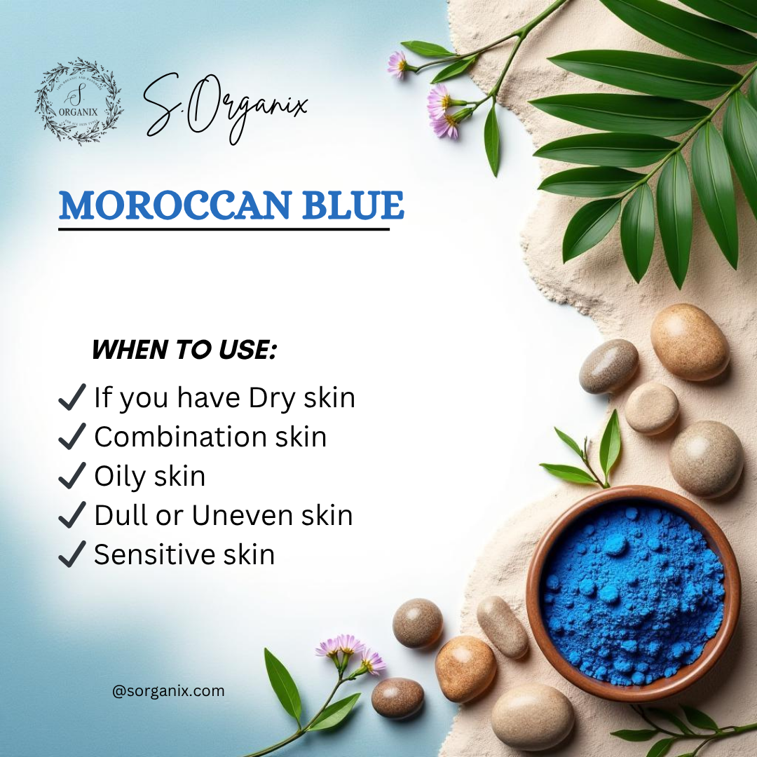 The Moroccan Soap | Blue Bleaching & Detanning Soap | 60g.